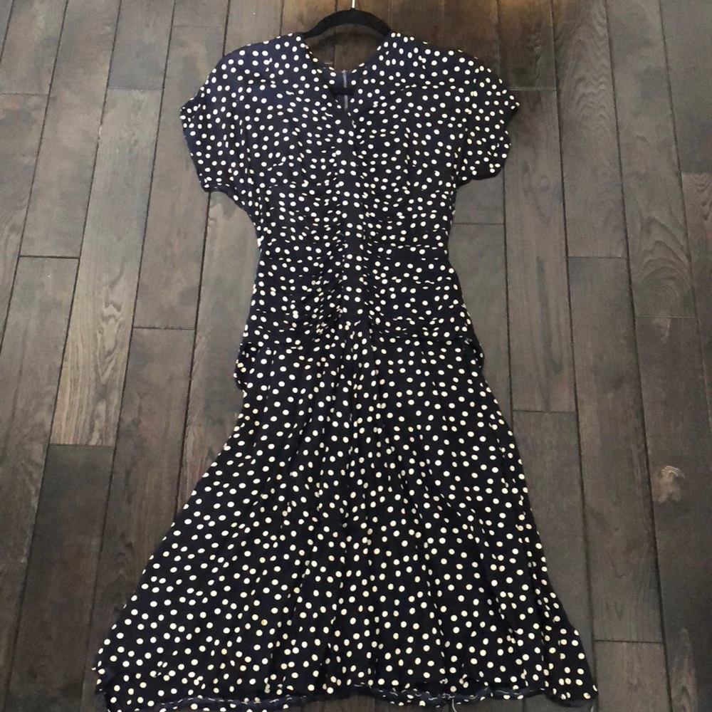 Navy Polka Dot Vintage dress